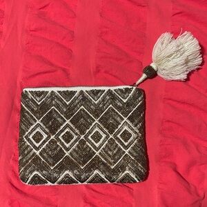 Universal Thread Beaded Clutch with Tassel